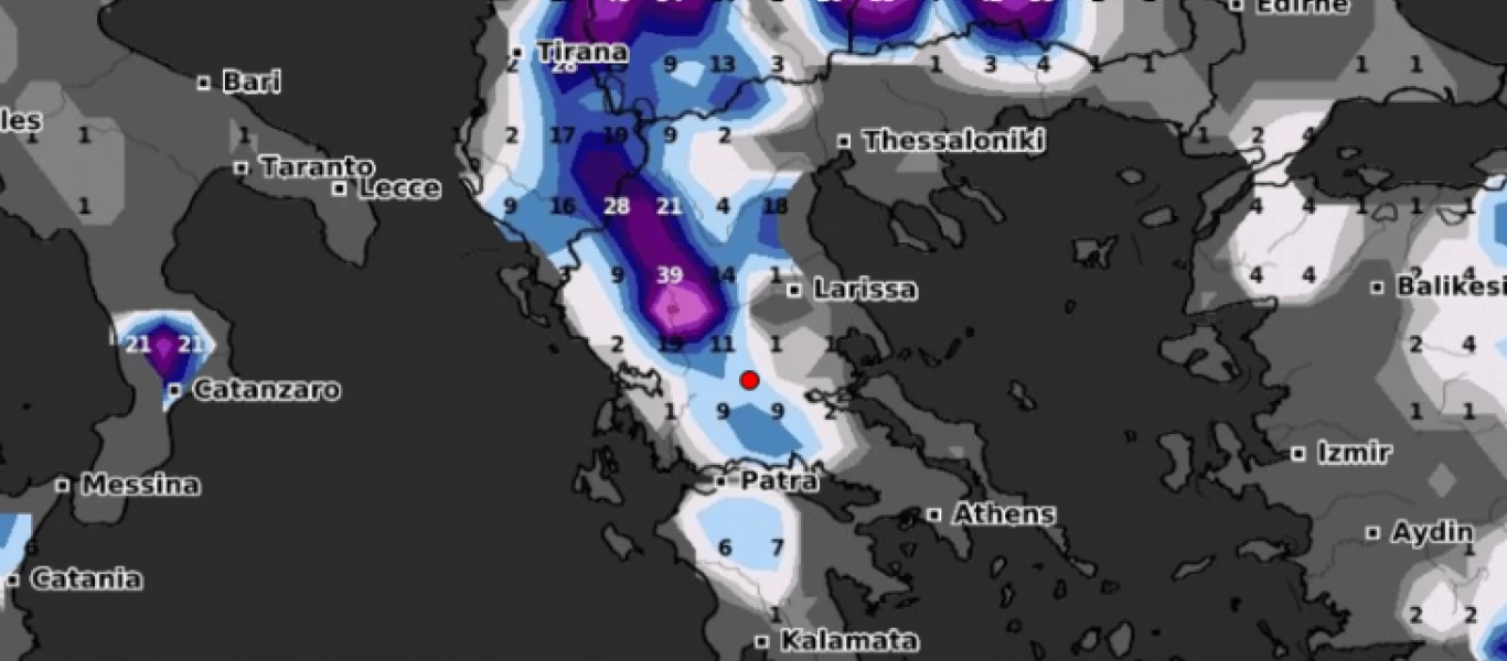 Έρχεται με χιόνια ο Φλεβάρης - Τι δείχνουν σήμερα τα προγνωστικά καιρικά μοντέλα (φώτο)